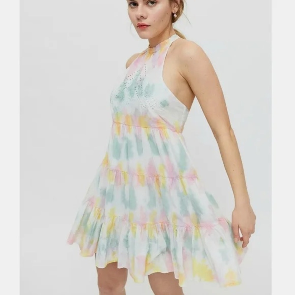 Urban Outfitters Head In The Clouds Halter Mini Dress |